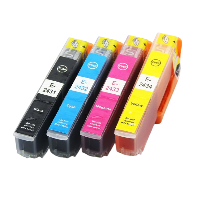 Zestaw tuszy My Office T2431–T2434 CMYK – komplet do Epson XP750 / XP850 - zamienniki